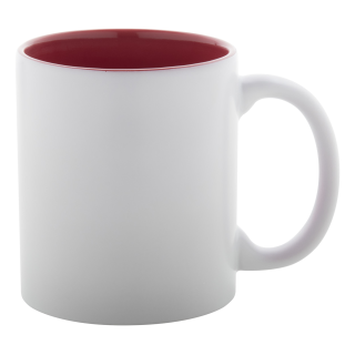 Keramikinis puodelis su  raudonu vidumi 350 ml
