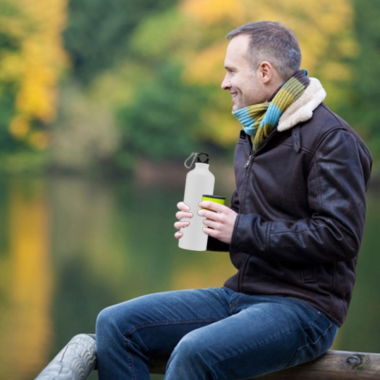 Gertuvė vandeniui (aliumininė) balta 800 ml