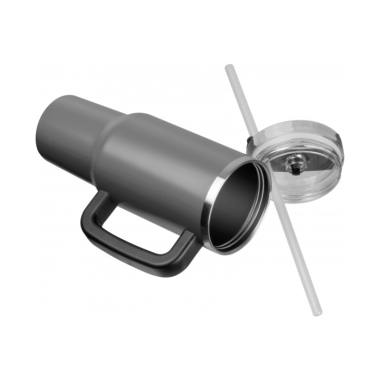 Kelioninis puodelis XXL pilkas