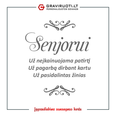 Dovana išleistuvėms į pensiją