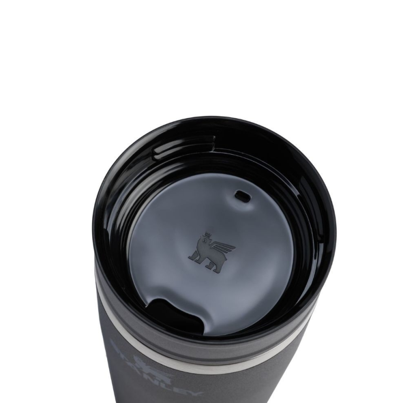 Termosinis puodelis „STANLEY Cafe To Go” 0,47 L (juoda). Nemokamas graviravimas.