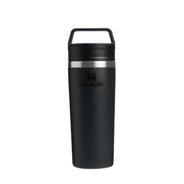 Termosinis puodelis „STANLEY Cafe To Go” 0,47 L (juoda). Nemokamas graviravimas.