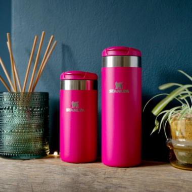 Termosinis puodelis „STANLEY AEROLIGHT” 0,47 L (rožinė). Nemokamas graviravimas. 