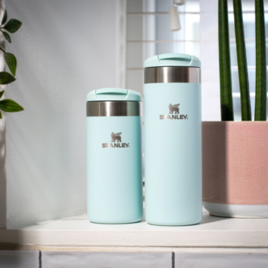 Termosinis puodelis „STANLEY AEROLIGHT” 0,47 L (mėtų žalia). Nemokamas graviravimas. 