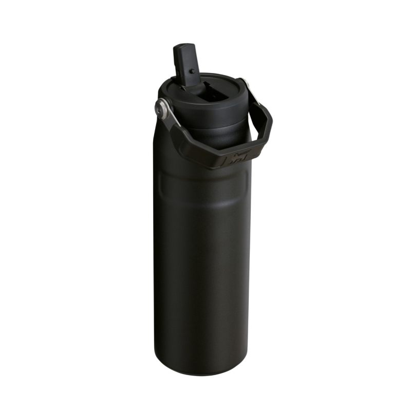 Gertuvė „STANLEY The IceFlow Flip Straw” 0,7 L (juoda). Nemokamas graviravimas.