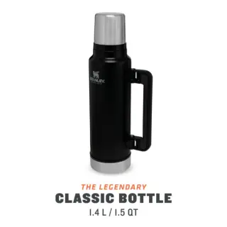 Termosas „STANLEY CLASSIC“ 1,4 L (juoda). Nemokamas graviravimas. 
