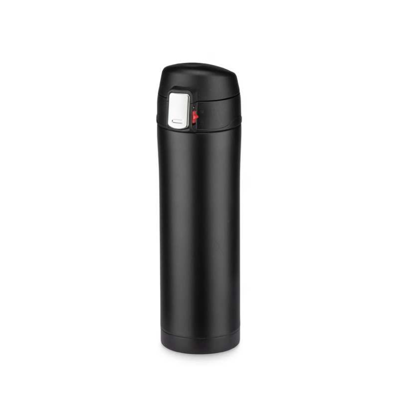 Termosinis puodelis LOCK MAT, 440 ml juodas