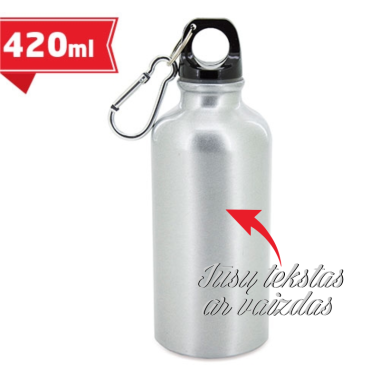 Gertuvė vandeniui (aliumininė) sidabrinė