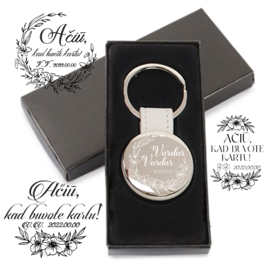  Graviruotas raktų pakabukas "Padėka svečiams"