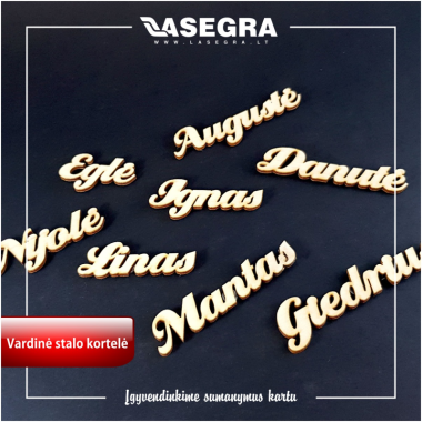 Stalo kortelės "Vardai" su magnetu Stalo kortelės "Vardai" su magnetu
