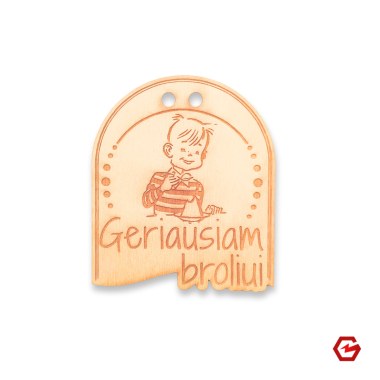 Medinis medalis "Geriausiam broliui"