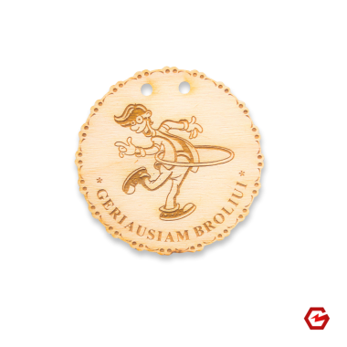 Medinis medalis "Geriausiam broliui"