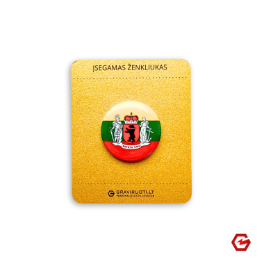 Įsegamas ženkliukas "Didysis Žemaitijos herbas"