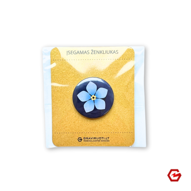 Įsegamas ženkliukas "Neužmirštuolė" (mėlyna)