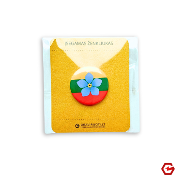 Įsegamas ženkliukas "Neužmirštuolė vėliavoje"