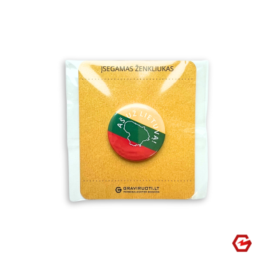 Įsegamas ženkliukas "Aš už Lietuvą"