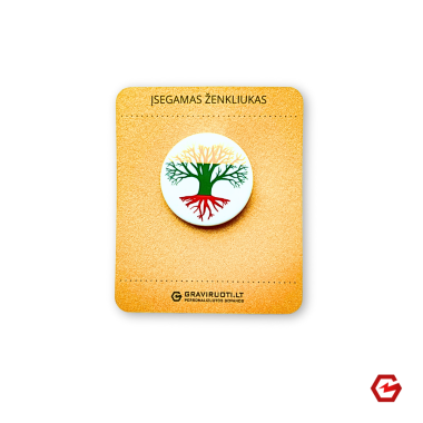 Įsegamas ženkliukas "Lietuviškas ąžuolas"