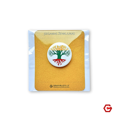 Įsegamas ženkliukas "Lietuviškas ąžuolas"