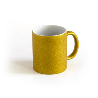 Keramikinis puodelis GLITER auksinis
