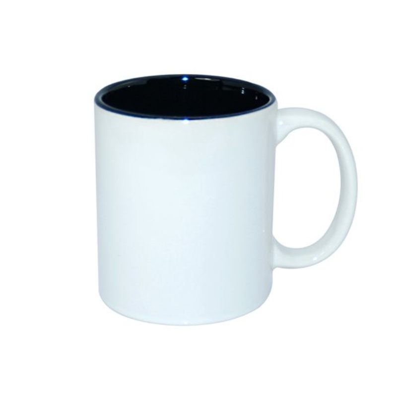 Keramikinis puodelis su juodu vidumi Keramikinis puodelis su juodu vidumi