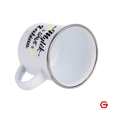 Metalinis puodelis "Mylėk save labiau"