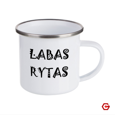 Metalinis puodelis "Labas rytas"