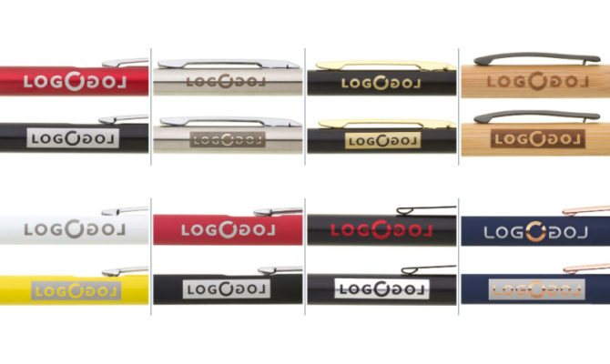 Kokia graviravimo spalva ant rašiklio?