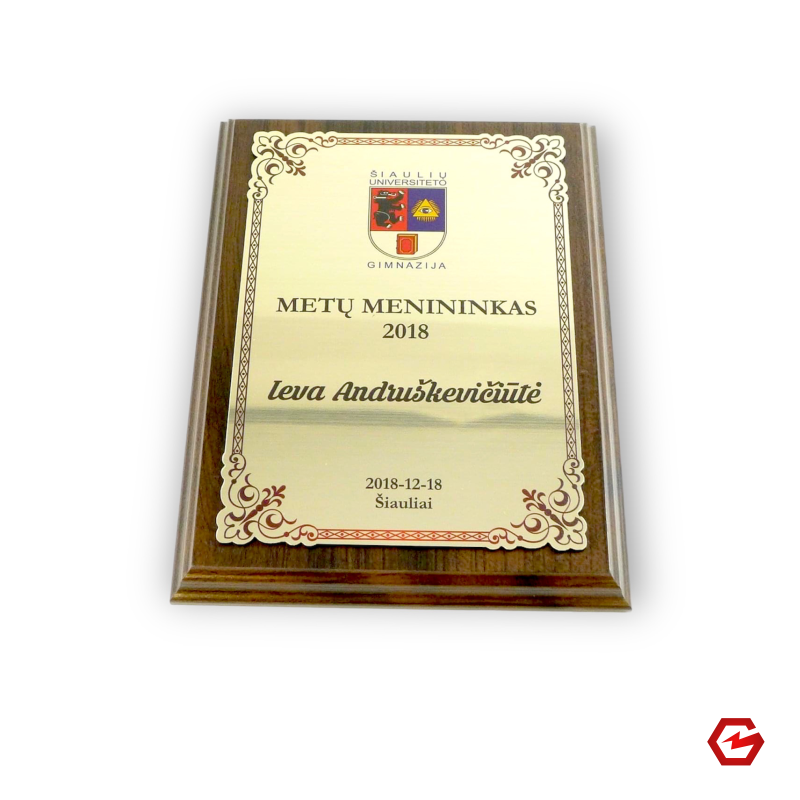 Plaketė su uv spauda